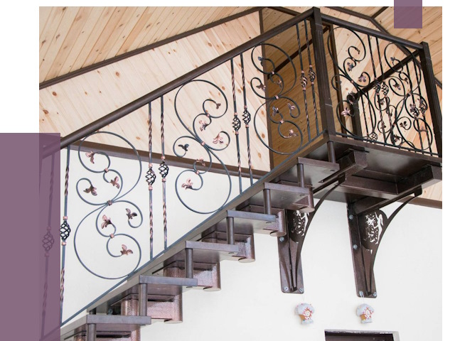 Кованые лестницы в Балтийске от 79521 руб. под ключ