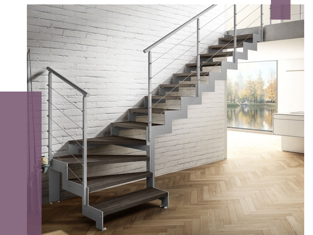 Г-образные лестницы под ключ в Балтийске от 36957 руб. | ПРОЛЁТ-Блт