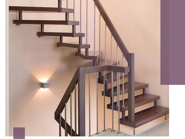 Изготовление лестниц на больцах в Балтийске под ключ