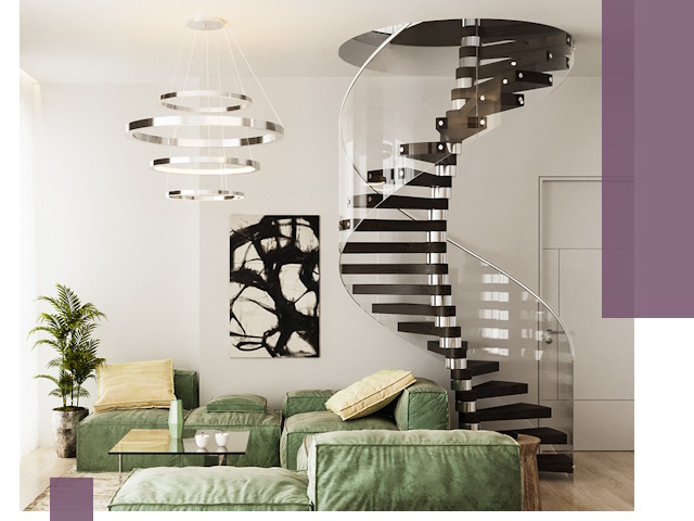 Лестницы для двухуровневой квартиры в Балтийске — изготовление и монтаж