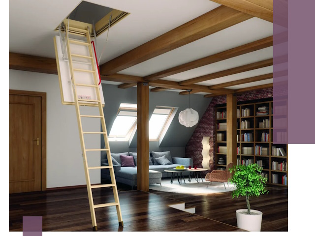 Чердачные лестницы под ключ в Балтийске: изготовление и монтаж