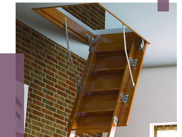 Установка чердачной лестницы в Балтийске от 7799 руб. | ПРОЛЁТ-Блт