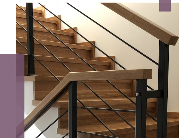 Обшивка металлической лестницы деревом в Балтийске от 4333 руб.