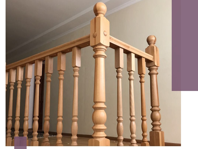 Деревянные перила на заказ в Балтийске: монтаж и изготовление