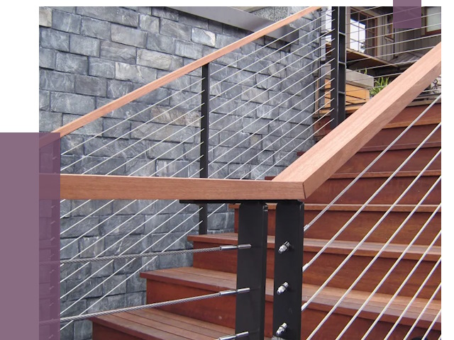 Тросовые перила под ключ в Балтийске от 7748 руб. 