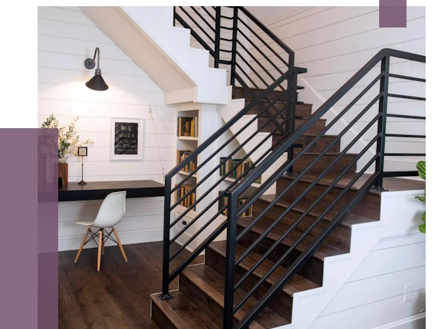 Перила для лестницы в доме в Балтийске от 7391 руб. — ПРОЛЁТ-Блт