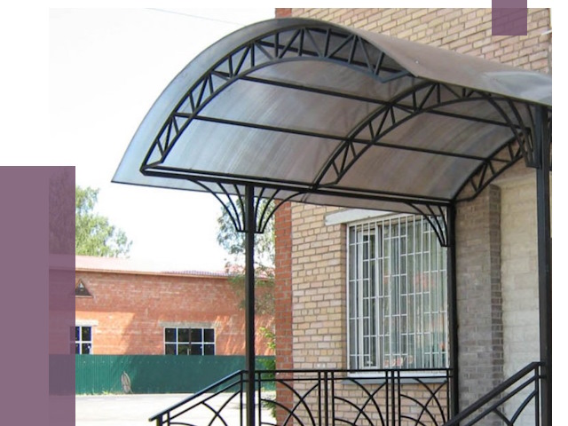 Металлические навесы и козырьки в Балтийске от 12744 руб.