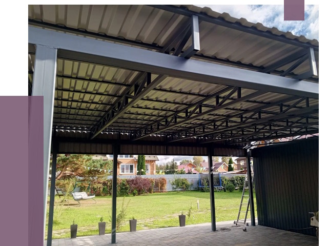 Монтаж навесов в Балтийске от 7340 руб. — установка навеса | ПРОЛЁТ-Блт