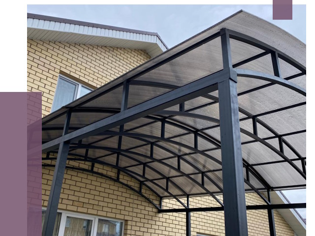 Монтаж козырьков в Балтийске от 11469 руб. | ПРОЛЁТ-Блт