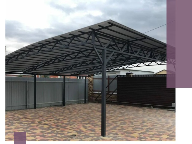 Недорогие навесы под ключ в Балтийске — изготовление и монтаж