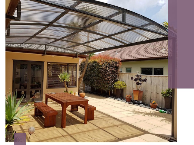 Навесы во двор под ключ в Балтийске — изготовление и монтаж