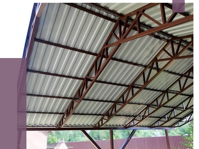 Навесы из профнастила в Балтийске от 7340 руб. | ПРОЛЁТ-Блт