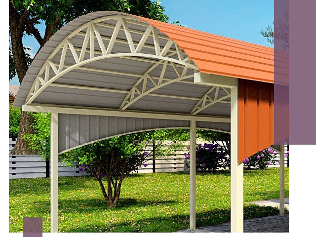 Навесы из профнастила под ключ в Балтийске — установка и монтаж