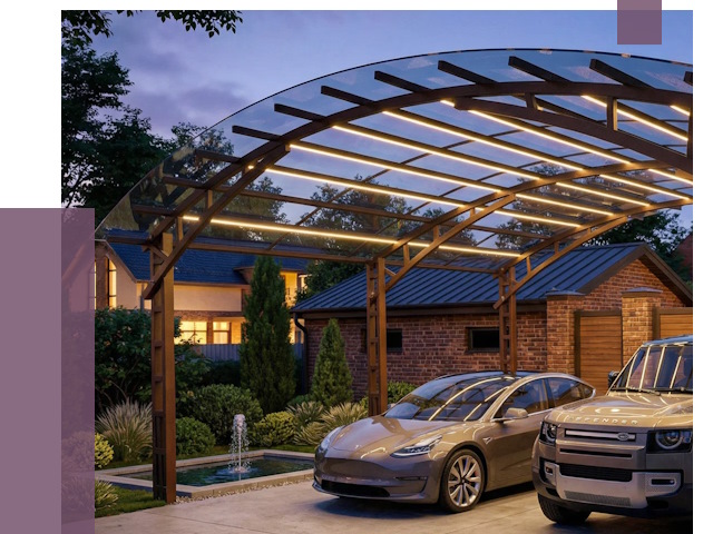 Металлические навесы в Балтийске от 12642 руб. под ключ — ПРОЛЁТ-Блт