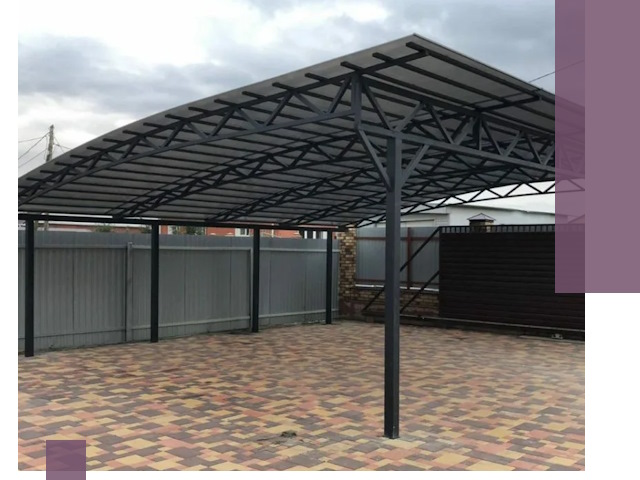 Металлические навесы под ключ в Балтийске — изготовление и монтаж