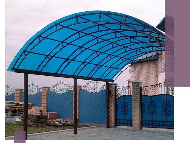 Арочные навесы под ключ в Балтийске — изготовление и монтаж