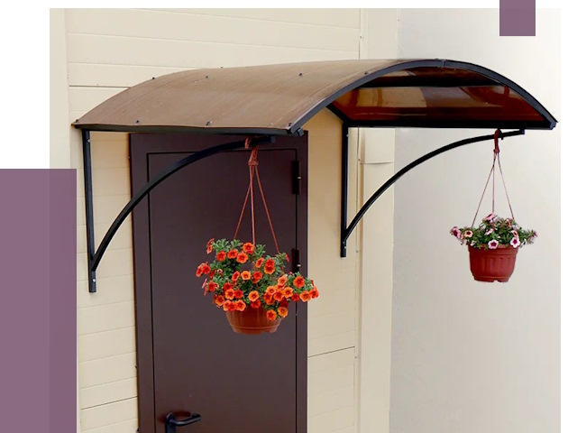 Козырьки над входом в Балтийске от 14783 руб.  | ПРОЛЁТ-Блт