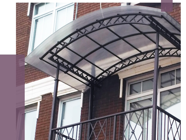 Козырьки над балконом в Балтийске от 8615 руб. | ПРОЛЁТ-Блт