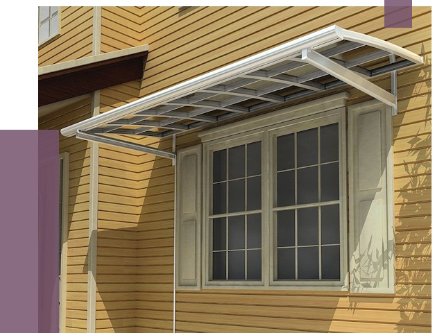 Козырьки над окнами в Балтийске от 7595 руб. — монтаж, покупки | ПРОЛЁТ-Блт