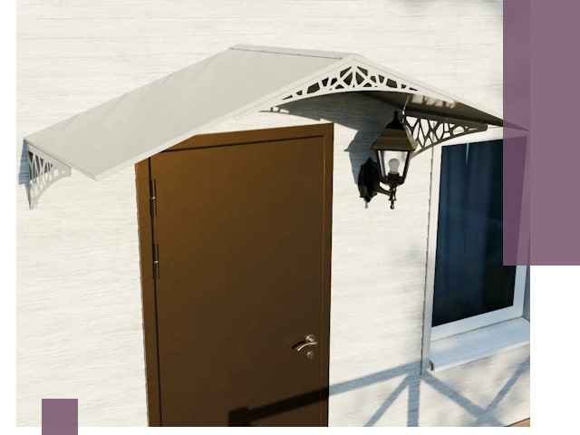 Металлические козырьки на входы и террасы в Балтийске