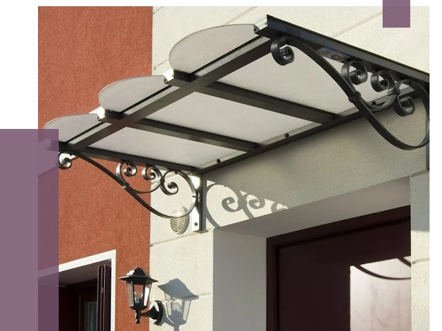 Односкатные козырьки в Балтийске от 8360 руб.  | ПРОЛЁТ-Блт