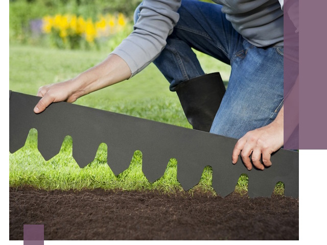 Металлические бордюры для газона в Балтийске — изготовление и монтаж