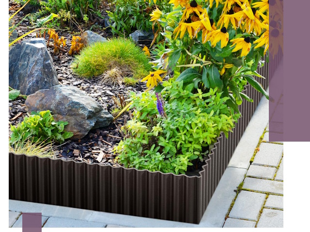 Металлические бордюры для клумб в Балтийске — производство и монтаж